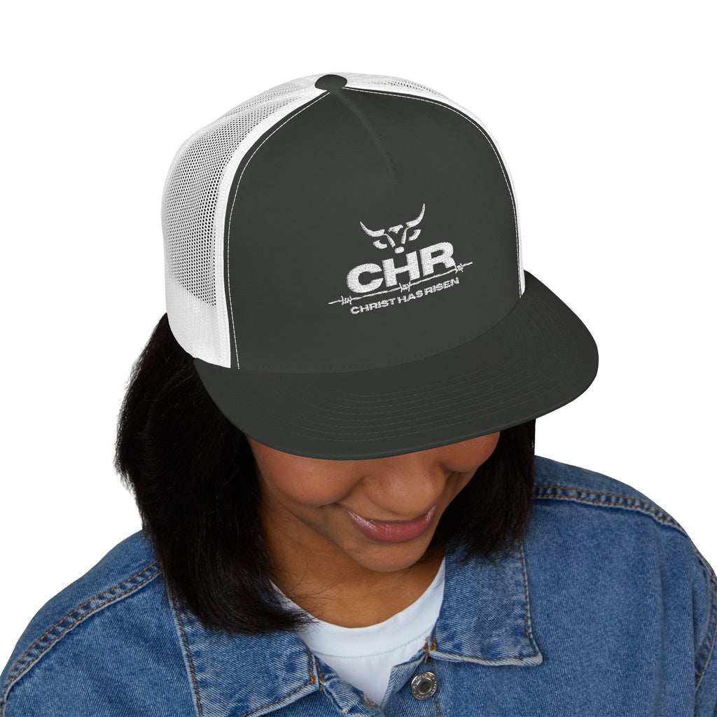 CHR Distressed Logo Trucker Cap — Embroidered Mesh Hat